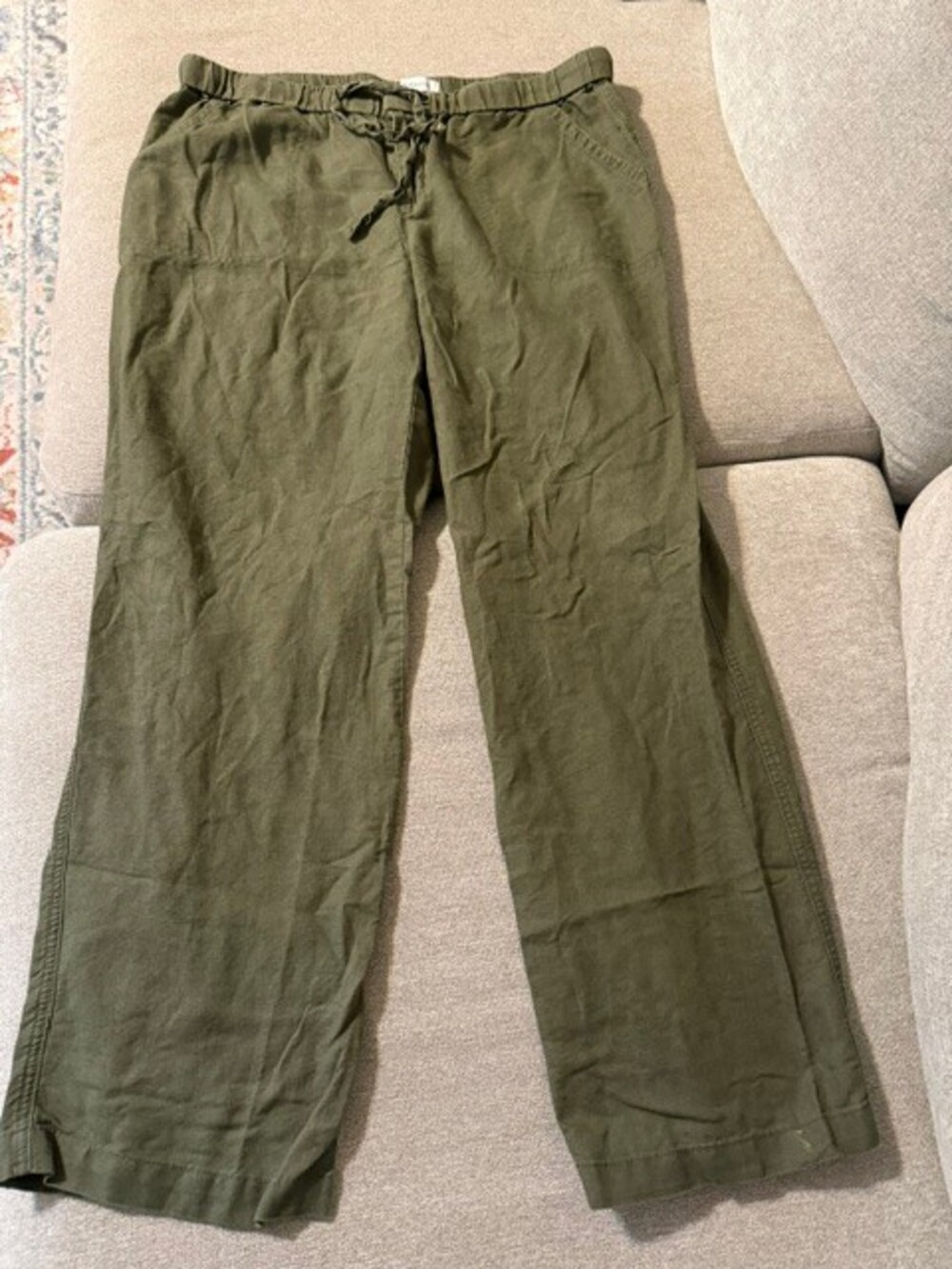 Liz Claiborne Medium Olive Wide Leg Pants
